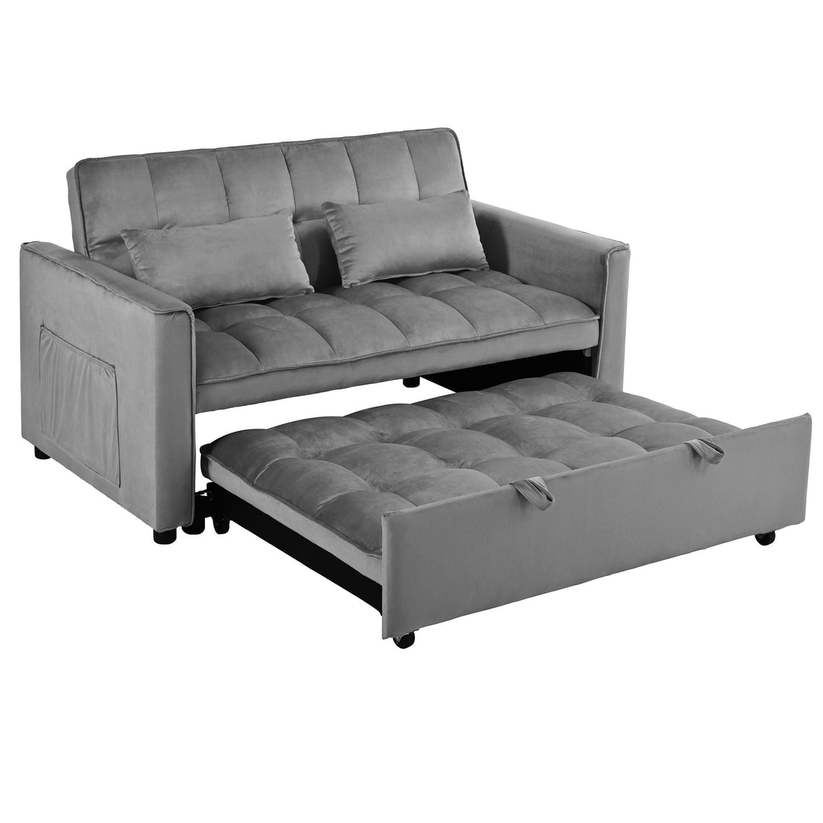 3 In 1 Pull Out Couch Convertible Sofa Bed With Reclining Backrest - view 15