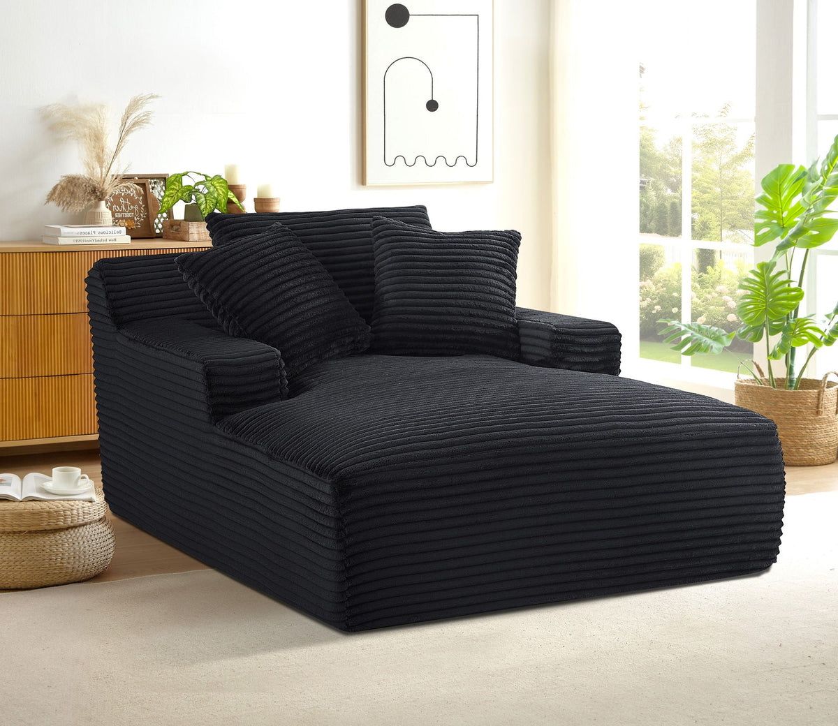 Cloudline - Oversized Chaise Lounge, Modern Comfy Couch With Full Foam Cushioning, Cozy Sleeper Sofabed - view 15