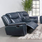 Sloane Upholstered Padded Arm Reclining Loveseat Blue - view 4