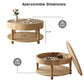 Coffee Table with Dual Storage for Living Room