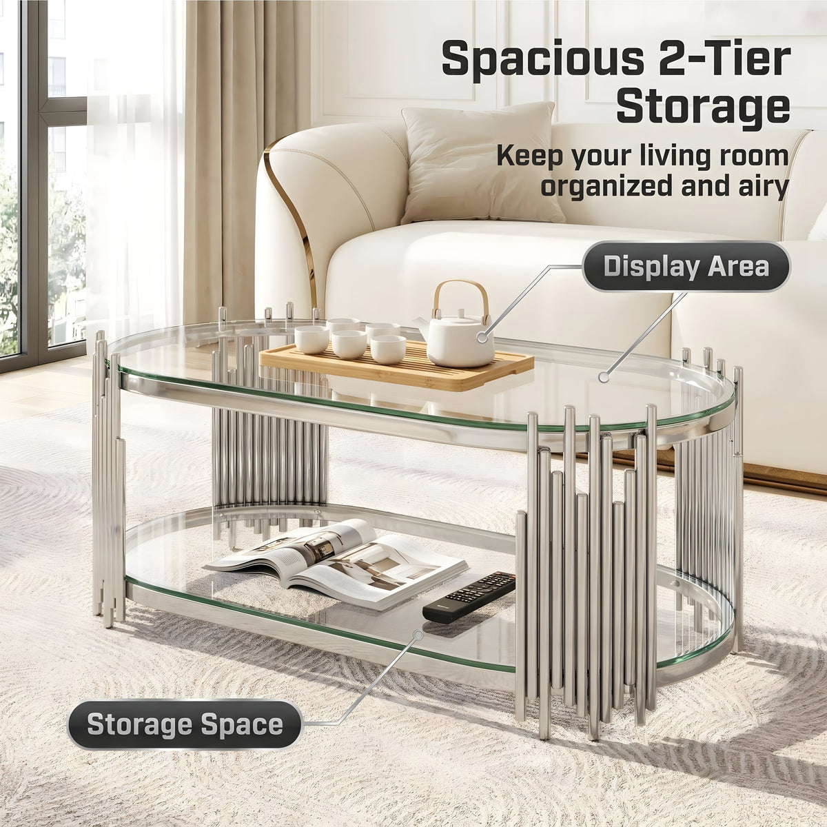 Modern Luxury Coffee Table and Side Table Set