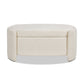 Fuji 43" Upholstered Oval Storage Bench