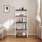 5-Tier Shelves with Rubber Wood Frame