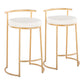 Round 26" Contemporary Fixed-Height Counter Stool