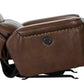 Ceretti - Power Wall Hugger Recliner - Brown Top Grain Italian Leather Match