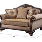 Chateau De Ville - Loveseat With 3 Pillows (Same Lv01589) - Fabric & Espresso