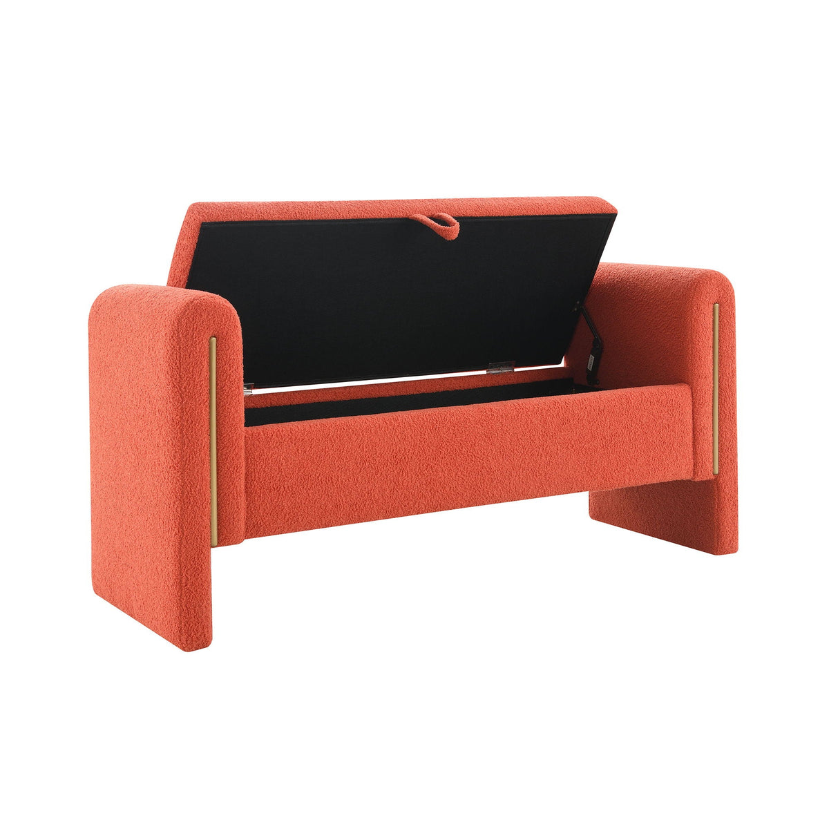 Modern Teddy Upholstered Large Bed End Bench With Arms And Storage - view 25