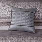7 Piece Jacquard Comforter Set Grey/Taupe Queen