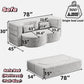 Modern Floor Sofa with 2 Pillows