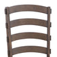 Pascaline - Side Chair (Set of 2) - Gray Fabric, Rustic Brown & Oak