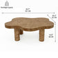 Cloud Shaped Coffee Table With 4 Round Legs