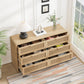 51.18'' Arc Shaped Corner Rattan Cabinet