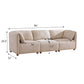 Aura 96 in. 3-Piece Boucle Modular Sectional Sofa