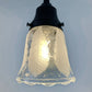 Frosted Leaf Embossed Clear Pendant Light