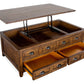 Bay Creek - Lift Top Storage Cocktail Table With Casters - Toasted Nutmeg