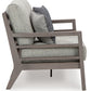 Hillside Barn - Loveseat W/Cushion - Gray / Brown