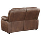 Ellington Upholstered Padded Arm Loveseat Dark Brown - view 3