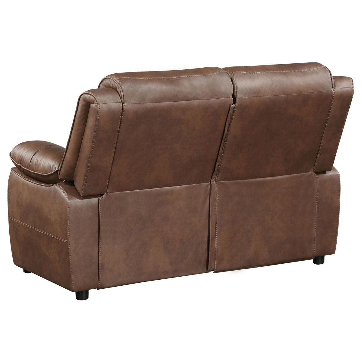 Ellington Upholstered Padded Arm Loveseat Dark Brown - view 3