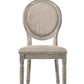 Faustine - Side Chair (Set of 2) - Tan Fabric & Salvaged Light Oak