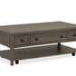 Paxton Place - Rectangular Cocktail Table With Casters - Dovetail Gray