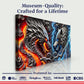 3D Dragon and Wolf Wall Art IV