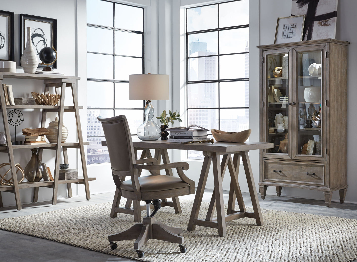 Lancaster - Door Bookcase - Dove Tail Gray