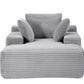 Oversized Chaise Lounge Chair Cozy Cloud Couch With 3 Throw Pillows And Wide Armrest - view 3