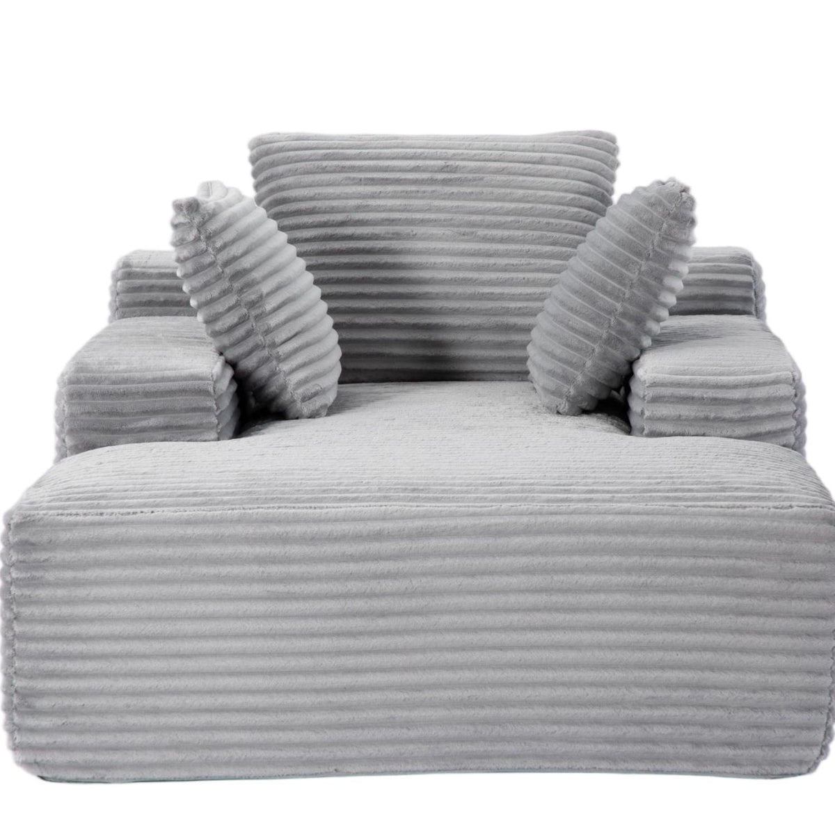 Oversized Chaise Lounge Chair Cozy Cloud Couch With 3 Throw Pillows And Wide Armrest - view 3