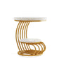 19.68" Modern Round End Table with 2-Tier Storage