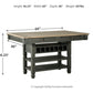Tyler Creek - Rectangular Dining Room Counter Table - Black / Gray