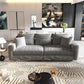 82.7" Plush Corduroy 3-Seat Sofa