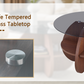 Creative Cross-Structure Round Coffee Table with Glass Top