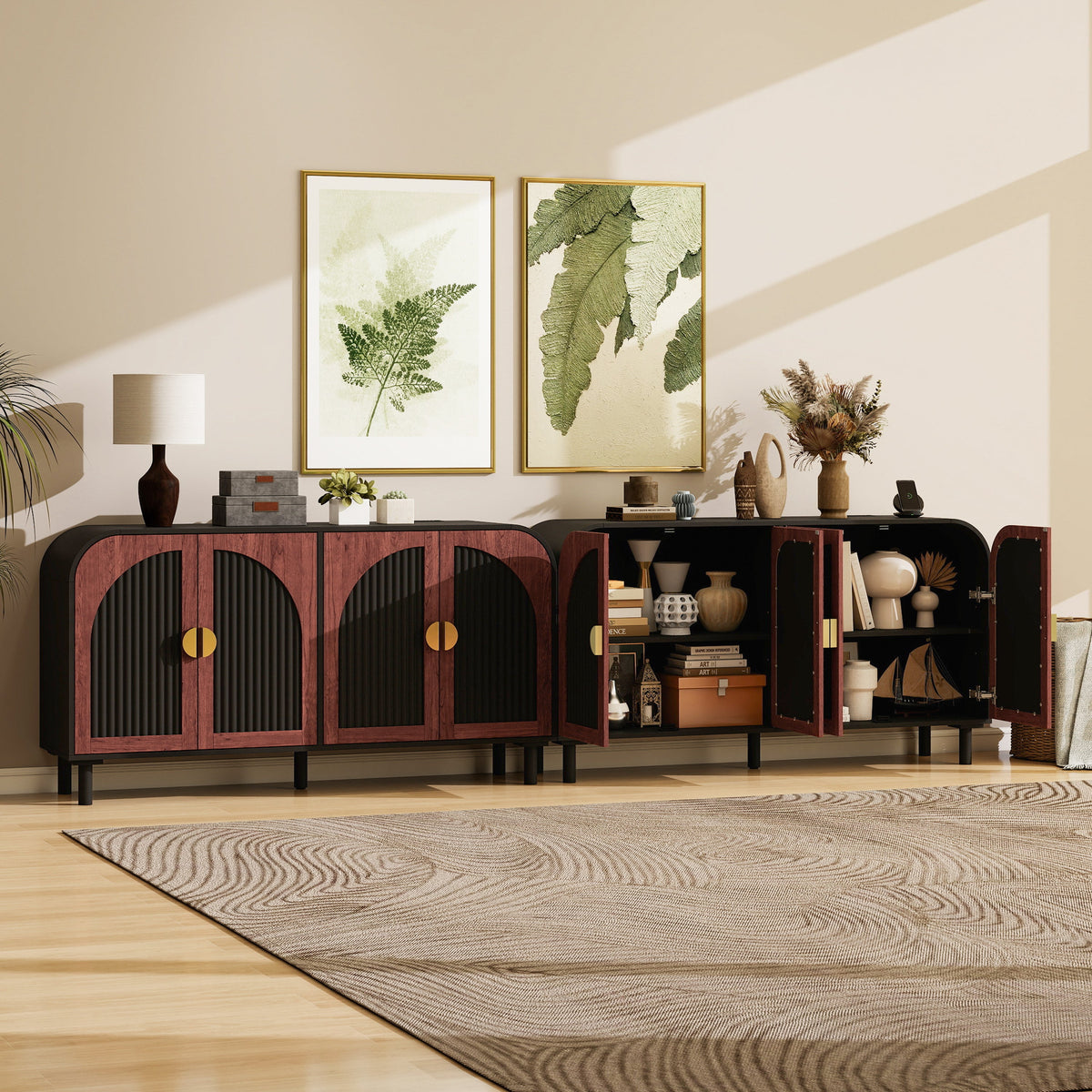 Vintage Arched Sideboard Cabinet