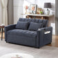 Convertible Sofa Bed Loveseat Sofa With Three USB Ports, Two Side Pockets, Two Cup Holders And 360° swivel - view 8