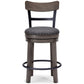 Caitbrook - UPH Swivel Barstool  - Gray