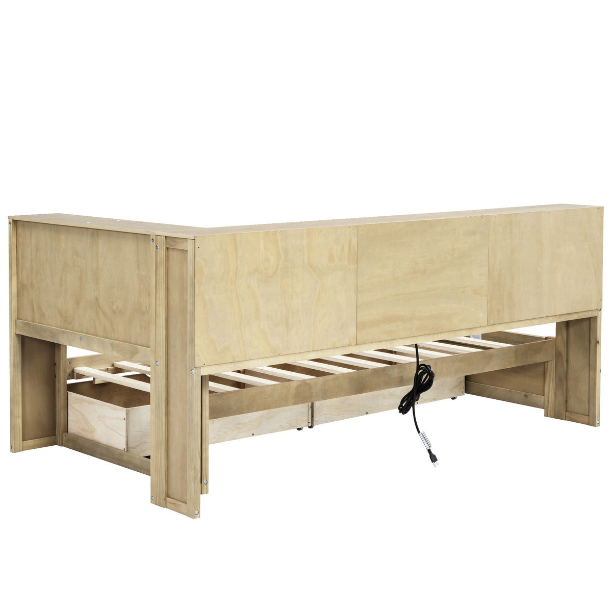 Daybed With 2 Storage Drawers, Storage Cabinets, USB Ports - view 6