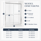 Framed Double Sliding Shower Door - 50-54" W x 72" H