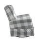 Patli Gray & White Fabric Glider Chair with Swivel