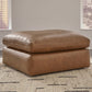 Emilia - 3 Pc. - 2-Piece Sectional Loveseat, Ottoman - Caramel