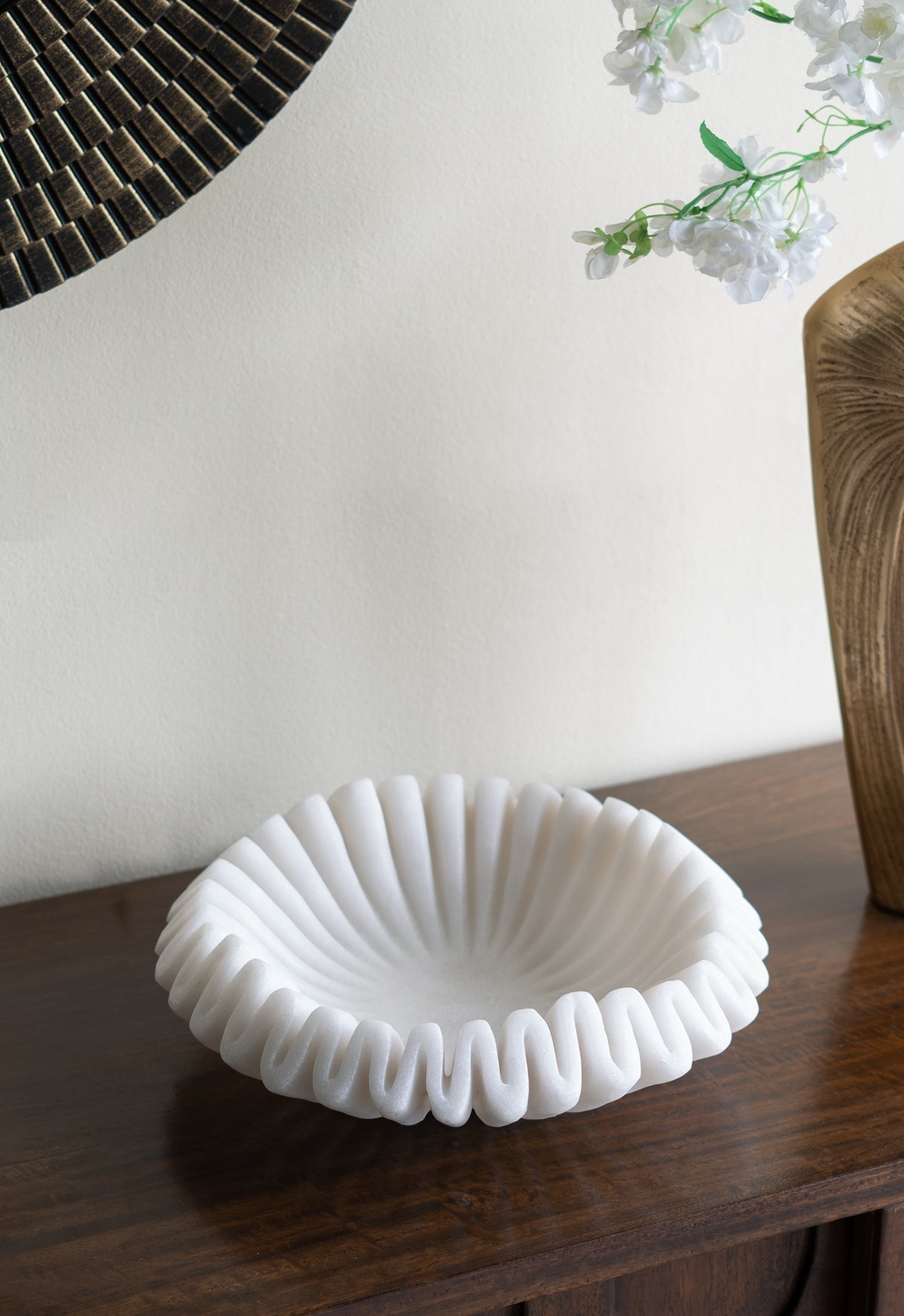 D9.5x2.5" Wavy Round Bowl