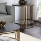 Abisha Sintered Stone Top & Champagne Finish End Table