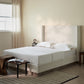 Hosford Upholstered Wingback Bed - California King - Oat Boucle