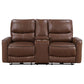 Greenfield Upholstered Power Reclining Loveseat Saddle Brown - view 4