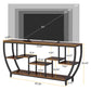 70.9” Industrial Console Sofa Table with 7-Tier Storage Shelves