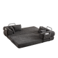78.7-Inch Convertible Sleeper Sofa Bed with Cylindrical Pillow