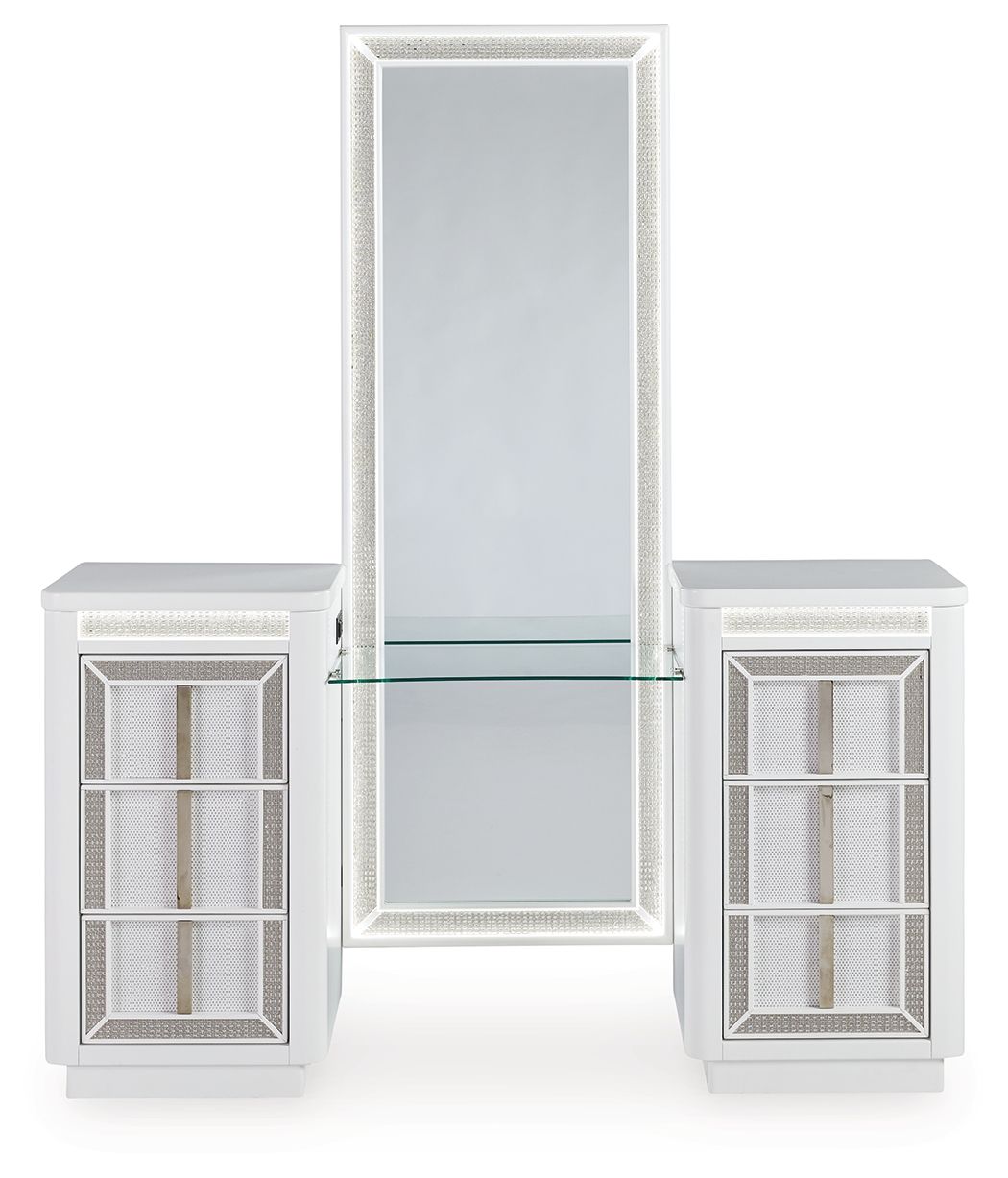 Chalanna - Vanity With Mirror - White - view 6