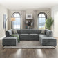 Bois - Modular Armless Chair - Gray Velvet