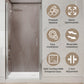 34 In. to 36 In. x 72 In. Semi-Frameless Pivot Shower Door