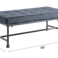 Brantley - Bench - Gray Velvet & Sandy Gray