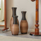 Hand-Woven PVC Rattan Vases Set of 3
